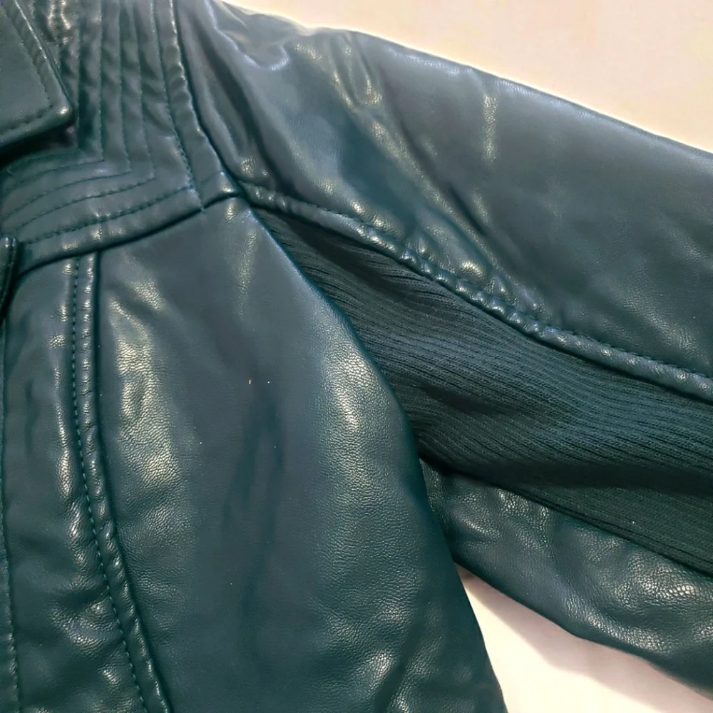 Steve Madden Green Faux Leather Jacket...size:M